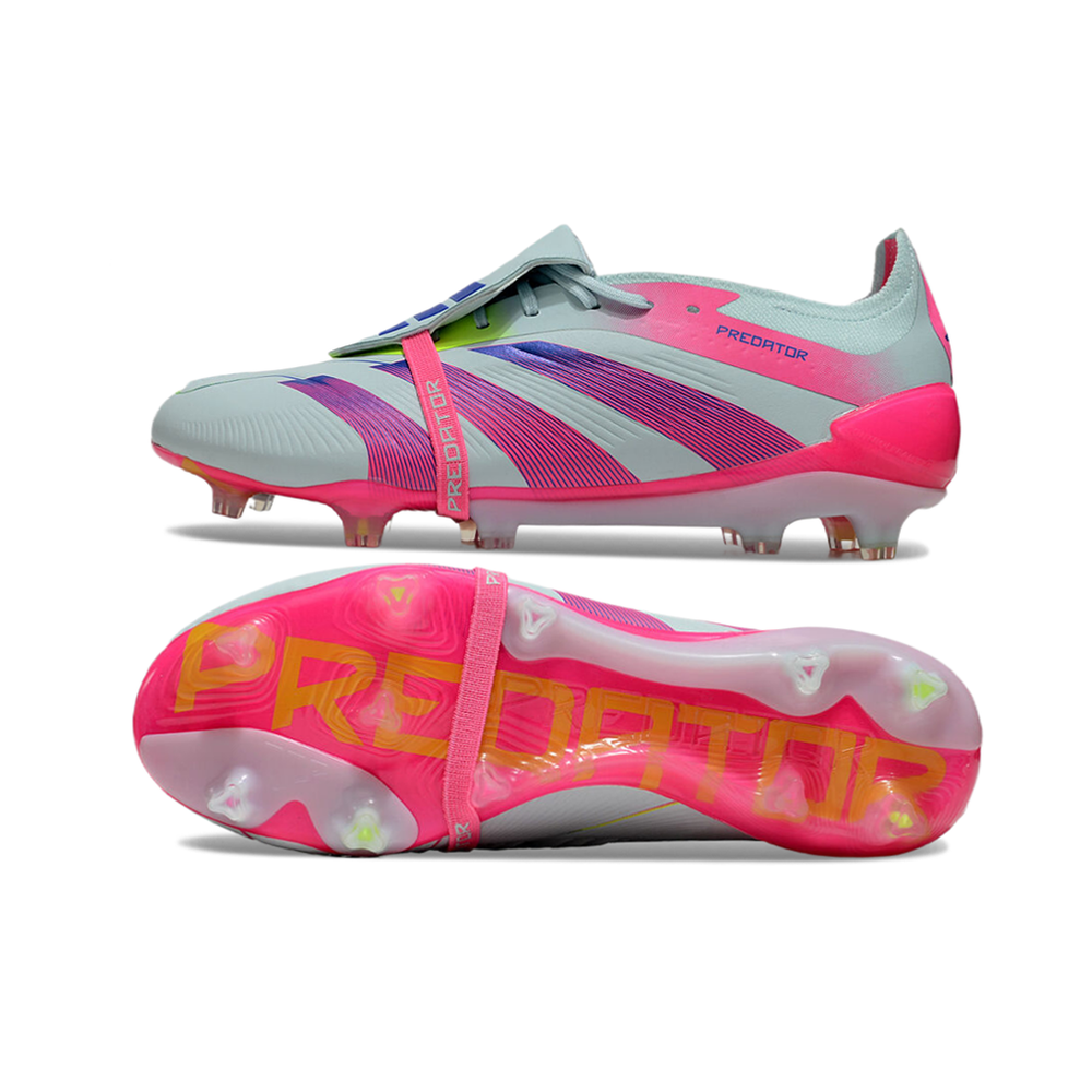 Chuteira Campo Adidas Predator FT 30 Elite FG Branca e Rosa 