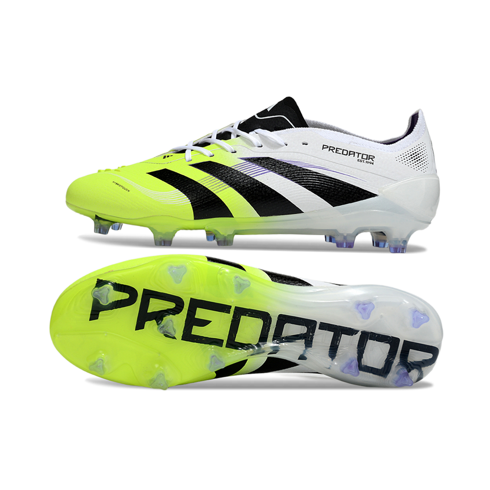 Chuteira Campo Adidas Predator FT 30 Elite FG Branca e Verde