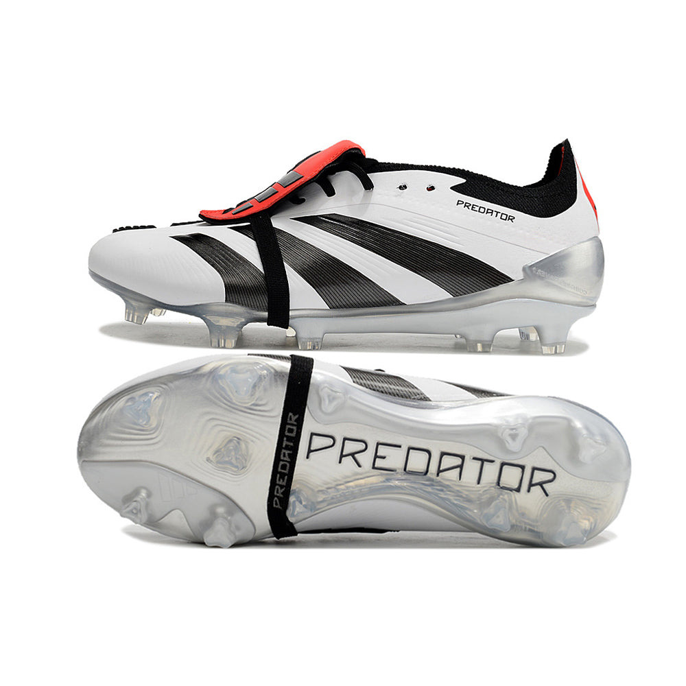Chuteira Campo Adidas Predator FT 30 Elite FG Branca, Preto e Vermelho