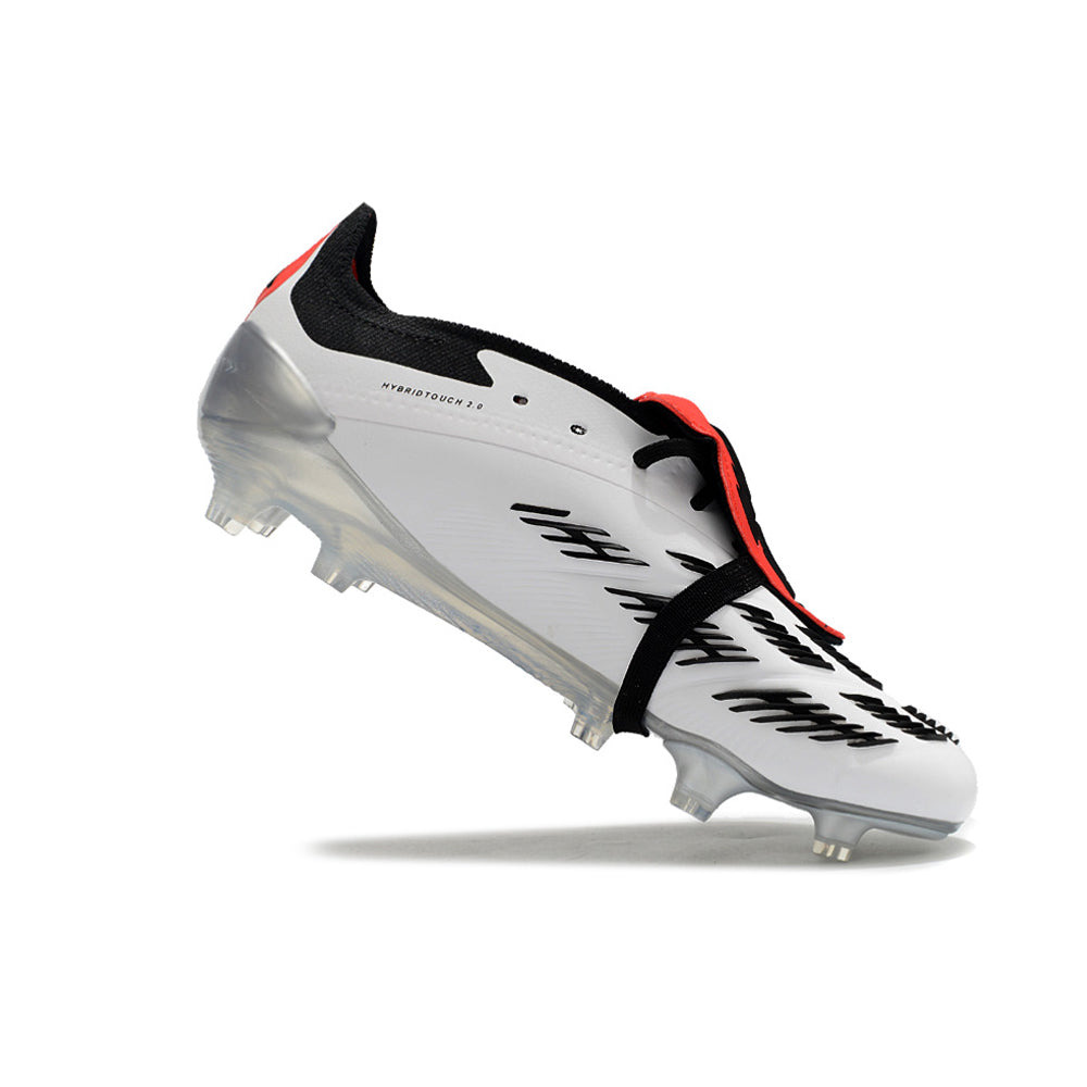 Chuteira Campo Adidas Predator FT 30 Elite FG Branca, Preto e Vermelho
