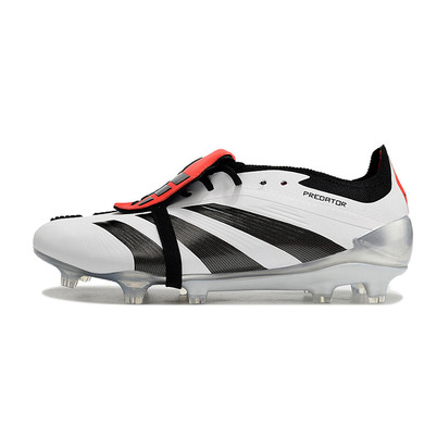 Chuteira Campo Adidas Predator FT 30 Elite FG Branca, Preto e Vermelho