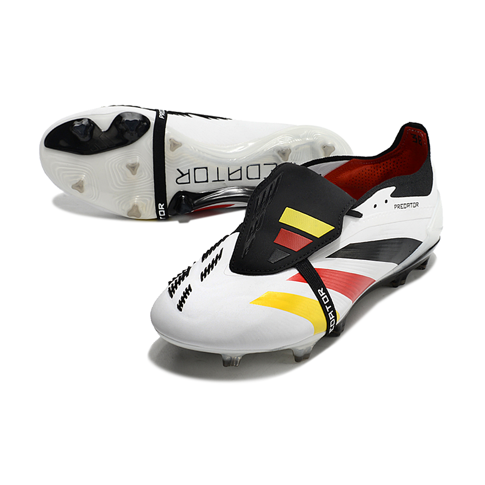 Chuteira Campo Adidas Predator FT 30 Elite FG Branca, Preto, Vermelho e Amarelo