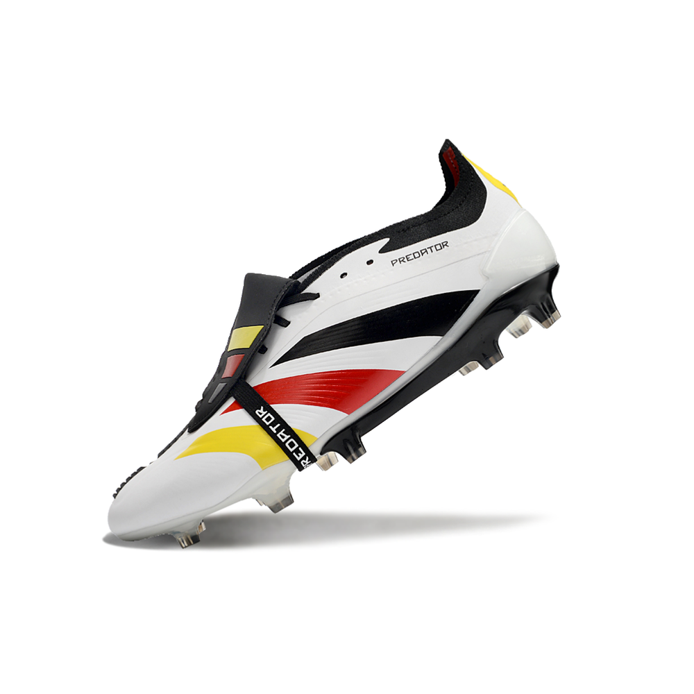 Chuteira Campo Adidas Predator FT 30 Elite FG Branca, Preto, Vermelho e Amarelo