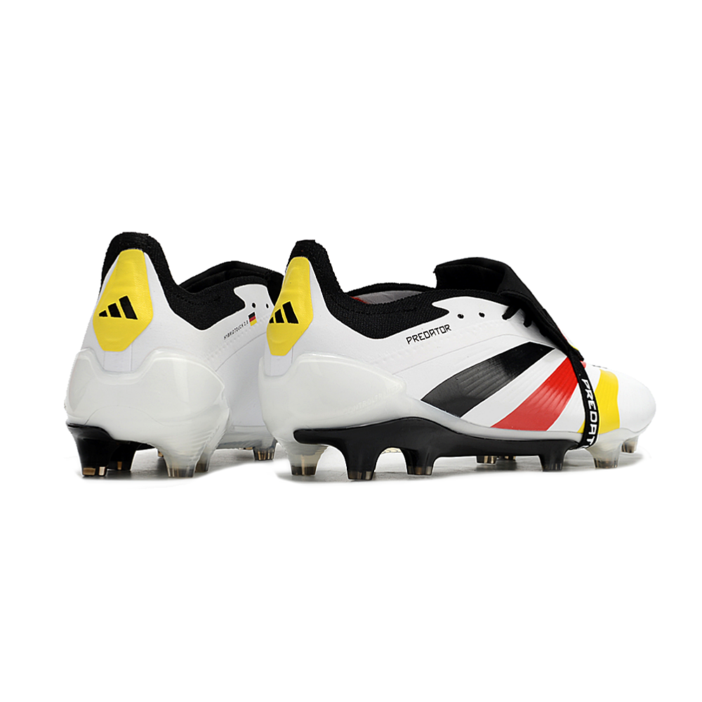Chuteira Campo Adidas Predator FT 30 Elite FG Branca, Preto, Vermelho e Amarelo