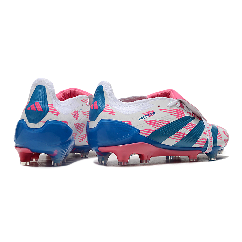 Chuteira Campo Adidas Predator FT 30 Elite FG Branca, Rosa e Azul 