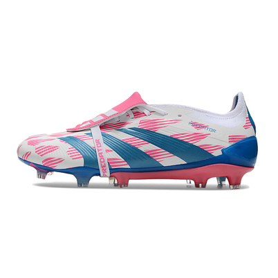 Chuteira Campo Adidas Predator FT 30 Elite FG Branca, Rosa e Azul 