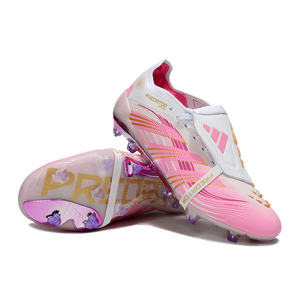 Chuteira Campo Adidas Predator FT 30 Elite FG Branco e Rosa