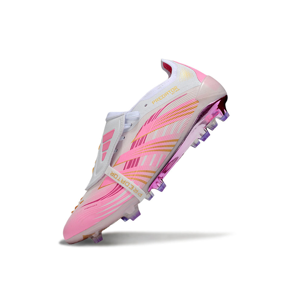 Chuteira Campo Adidas Predator FT 30 Elite FG Branco e Rosa