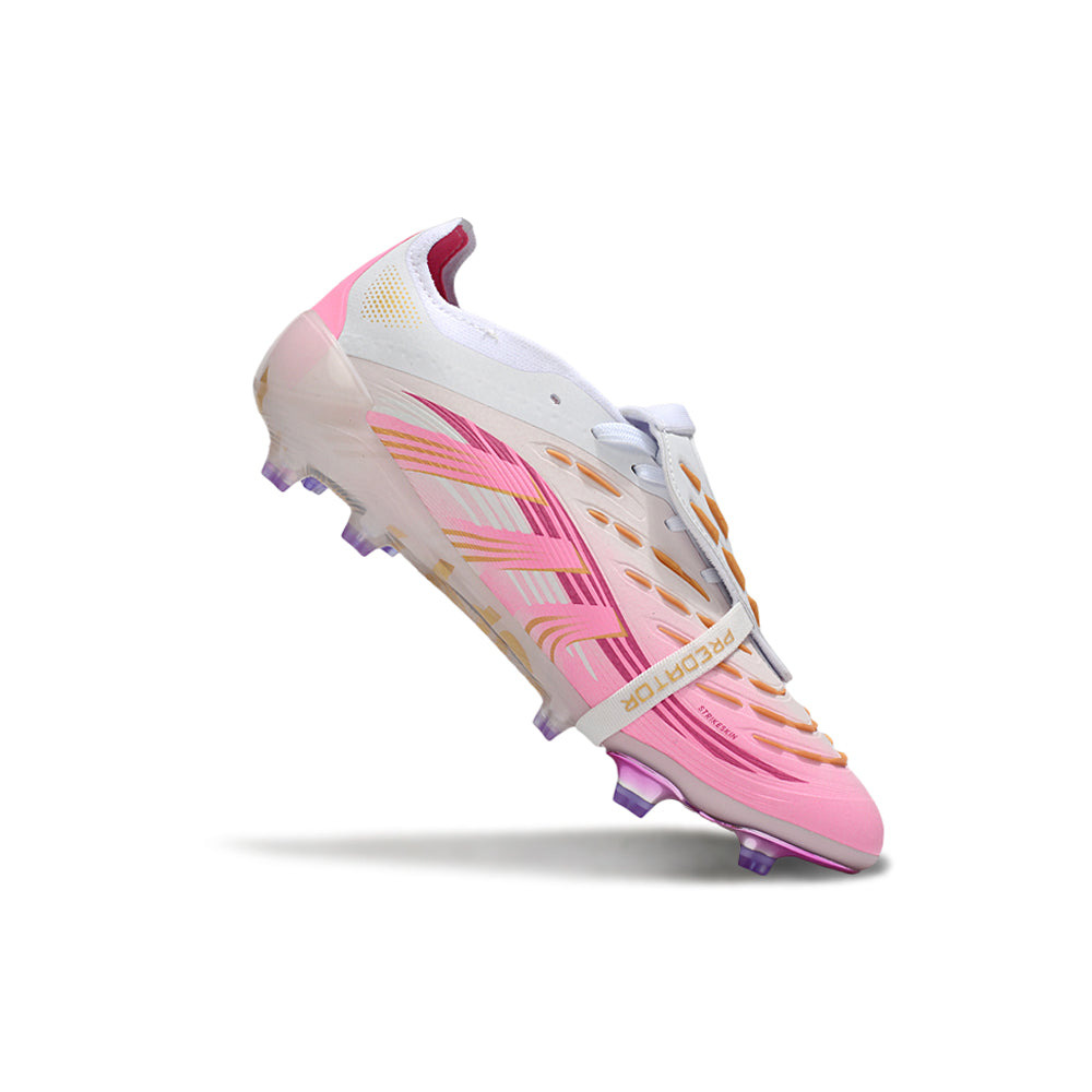 Chuteira Campo Adidas Predator FT 30 Elite FG Branco e Rosa