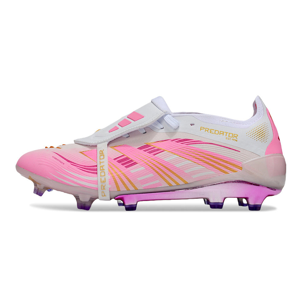 Chuteira Campo Adidas Predator FT 30 Elite FG Branco e Rosa