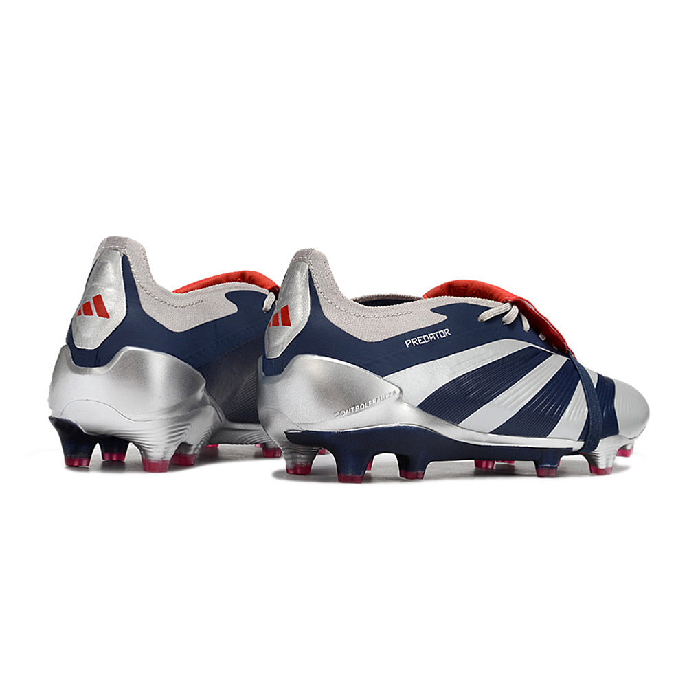 Chuteira Campo Adidas Predator FT 30 Elite FG Prata e Azul 