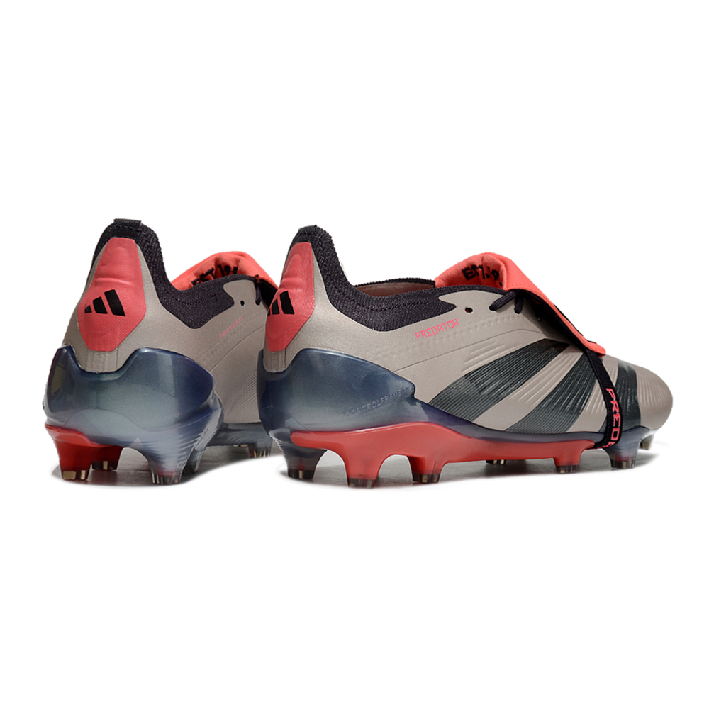 Chuteira Campo Adidas Predator FT 30 Elite FG Prata, Preto e Vermelho 