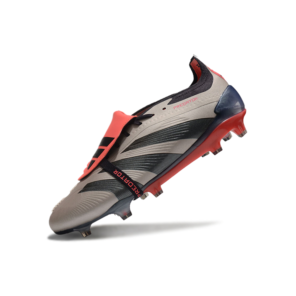 Chuteira Campo Adidas Predator FT 30 Elite FG Prata, Preto e Vermelho 