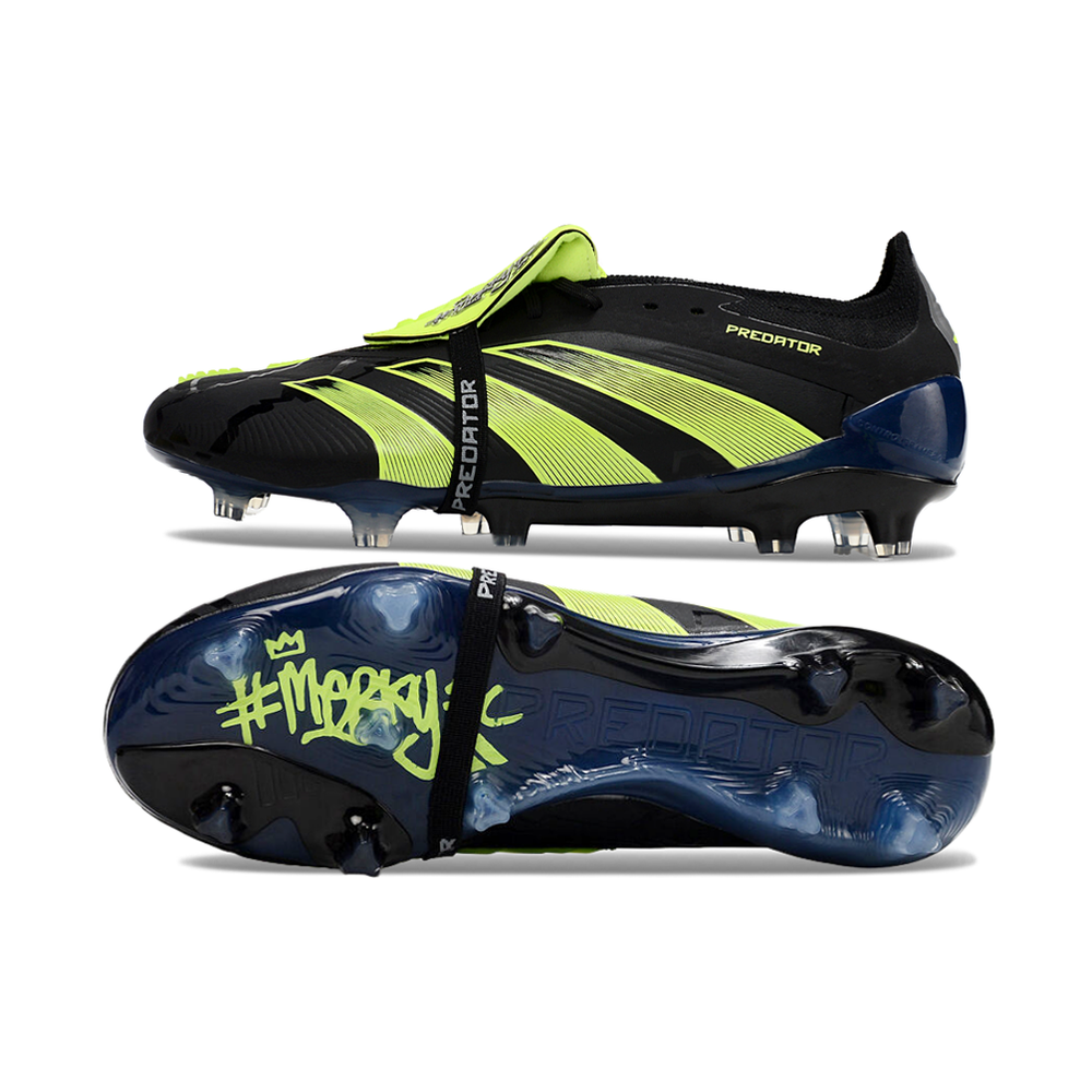 Chuteira Campo Adidas Predator FT 30 Elite FG Preta e Verde 