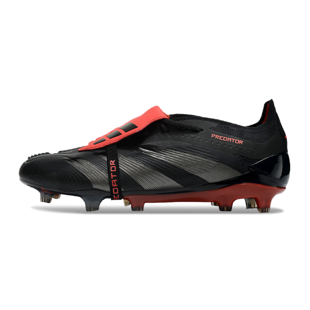 Chuteira Campo Adidas Predator FT 30 Elite FG Preta e Vermelha
