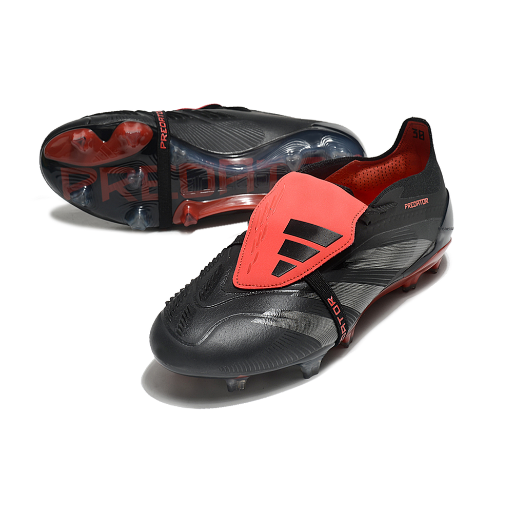 Chuteira Campo Adidas Predator FT 30 Elite FG Preta e Vermelha
