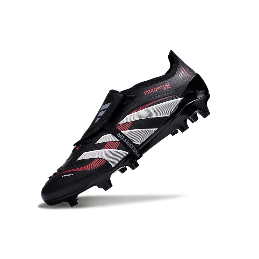 Chuteira Campo Adidas Predator FT 30 Elite FG Preta e Vermelha 