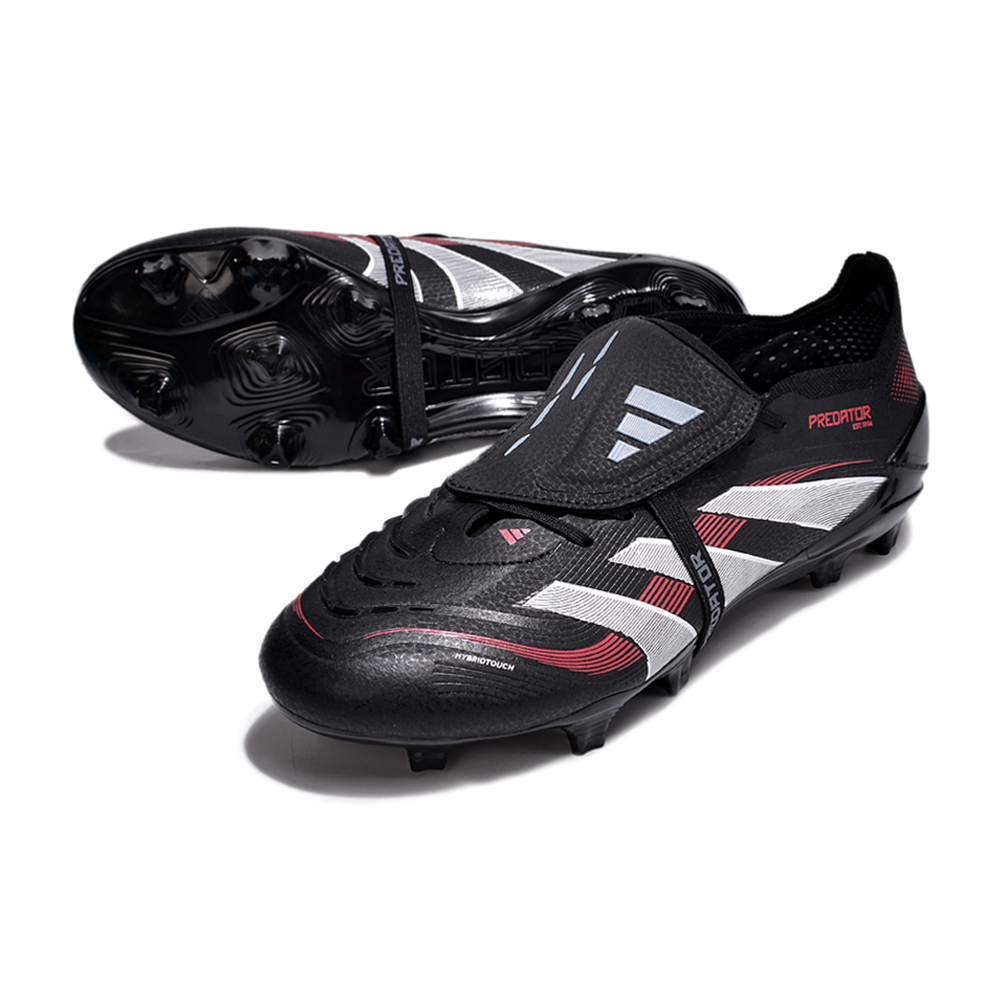 Chuteira Campo Adidas Predator FT 30 Elite FG Preta e Vermelha 
