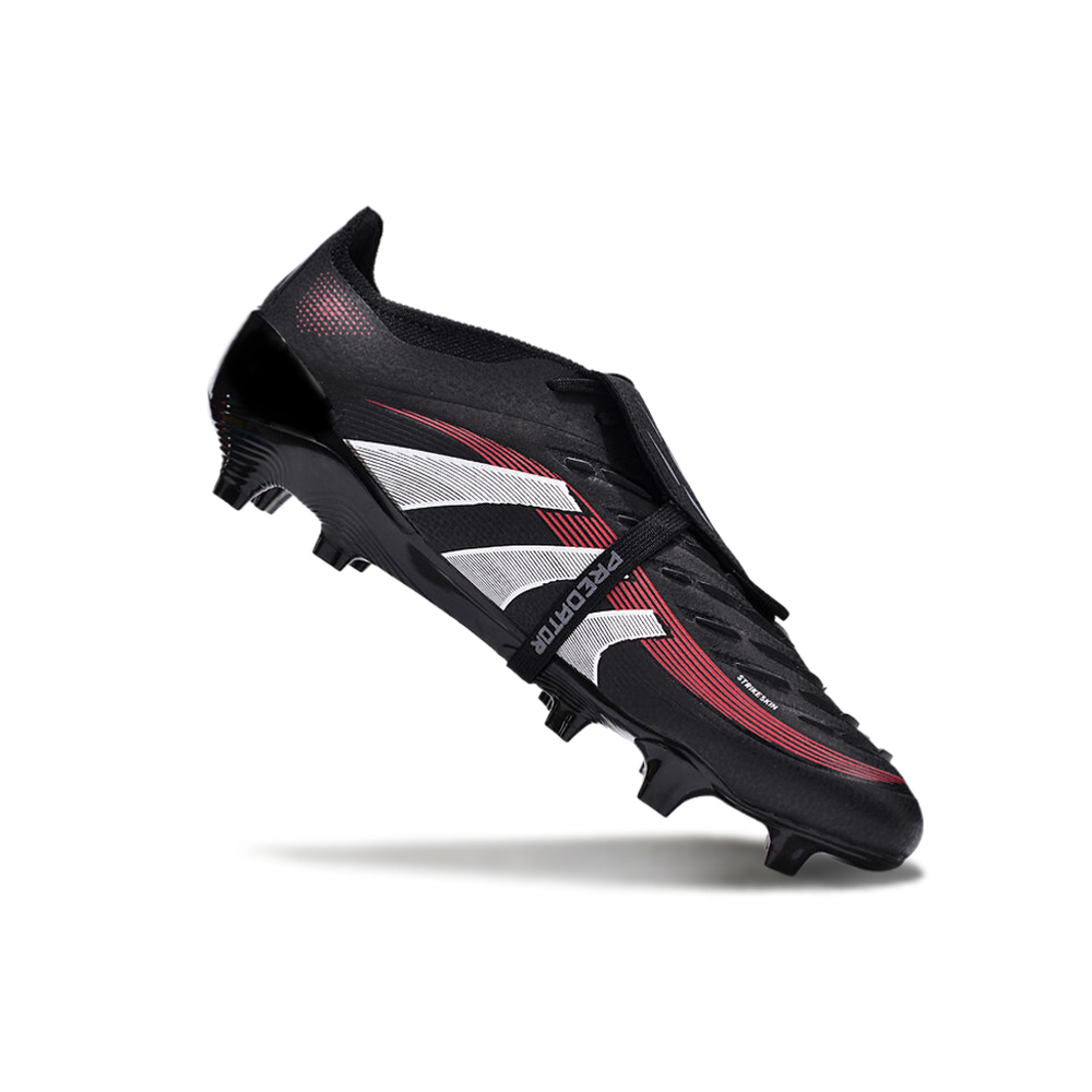 Chuteira Campo Adidas Predator FT 30 Elite FG Preta e Vermelha 