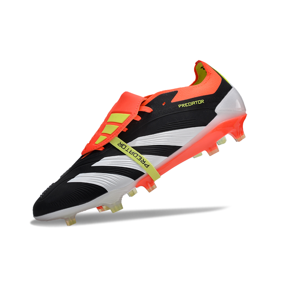 Chuteira Campo Adidas Predator FT 30 Elite FG Preta, Laranja e Branco 