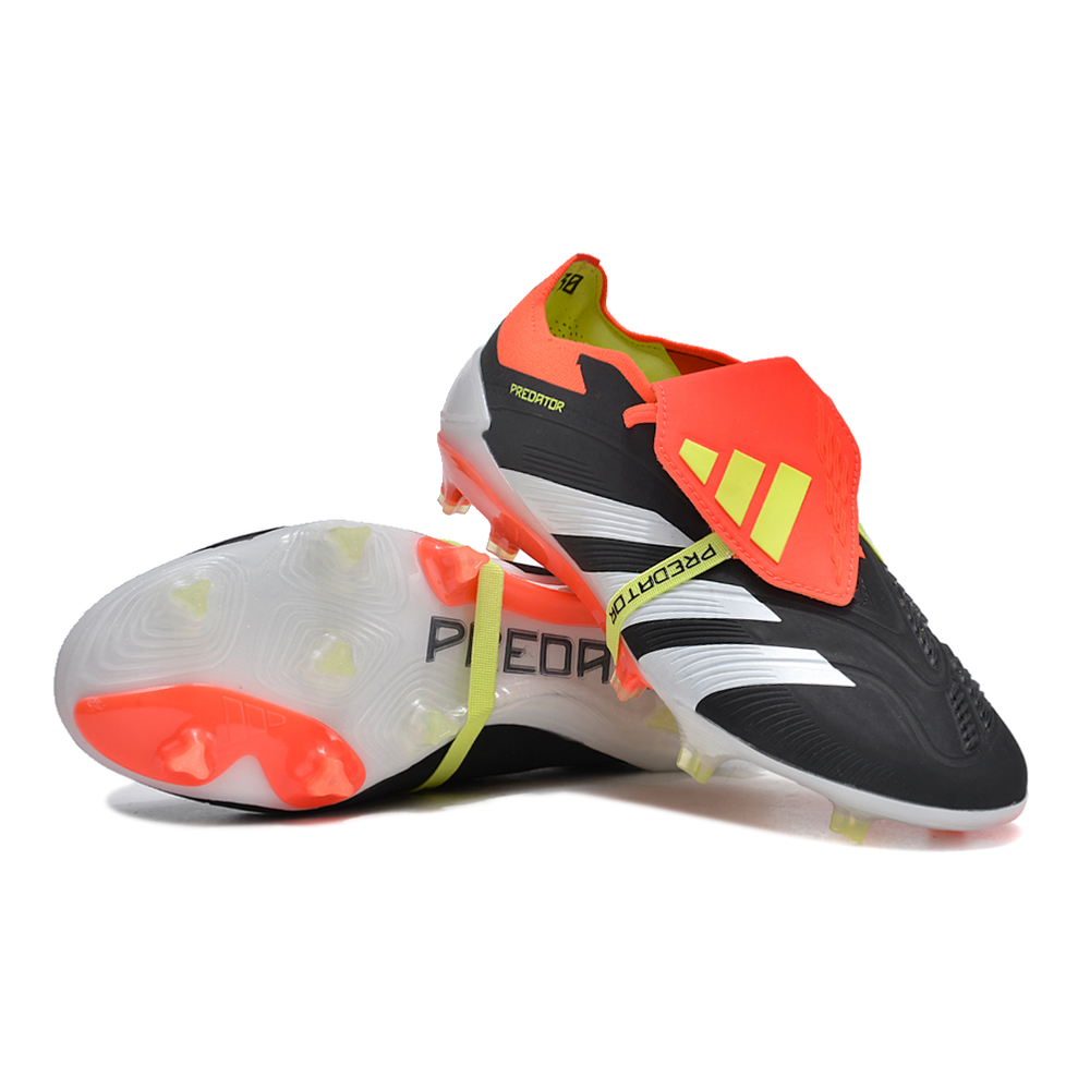 Chuteira Campo Adidas Predator FT 30 Elite FG Preta, Laranja e Branco 