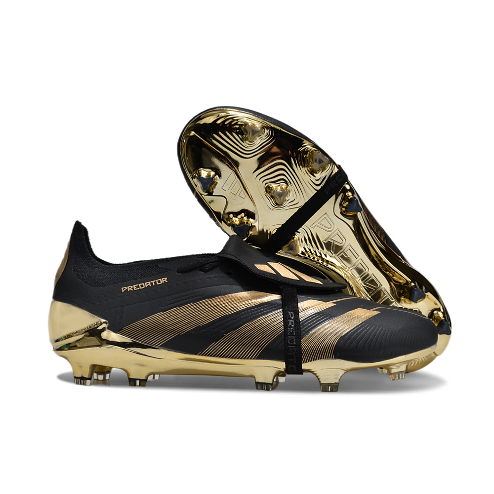 Chuteira Campo Adidas Predator FT 30 Elite FG Preto e Dourado 