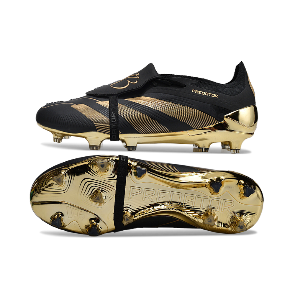 Chuteira Campo Adidas Predator FT 30 Elite FG Preto e Dourado 