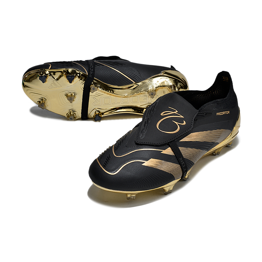 Chuteira Campo Adidas Predator FT 30 Elite FG Preto e Dourado 