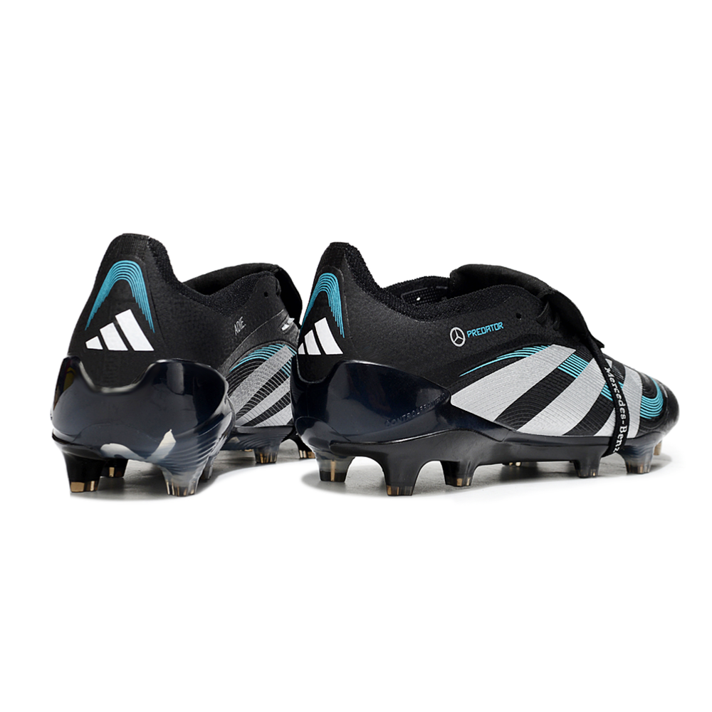 Chuteira Campo Adidas Predator FT 30 Elite FG Preto, Branco e Azul