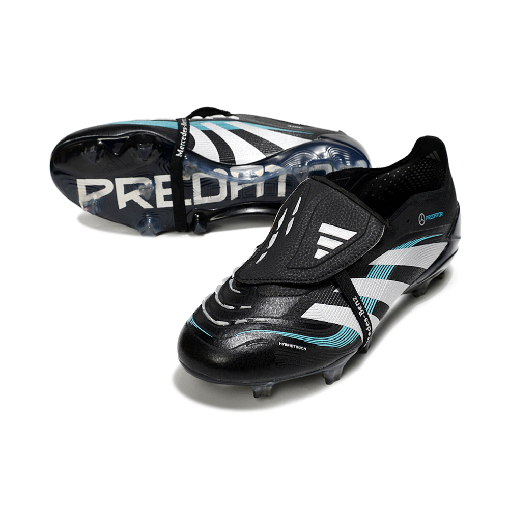 Chuteira Campo Adidas Predator FT 30 Elite FG Preto, Branco e Azul