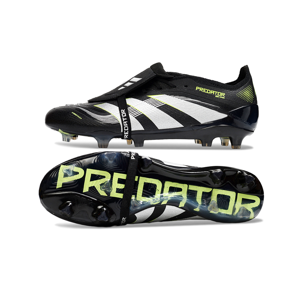 Chuteira Campo Adidas Predator FT 30 Elite FG Preto, Branco e Verde