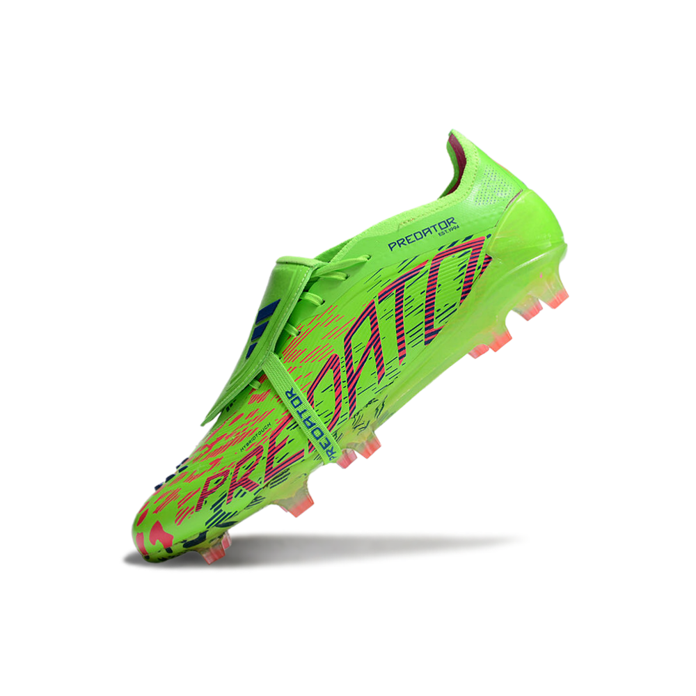 Chuteira Campo Adidas Predator FT 30 Elite FG Verde e Rosa