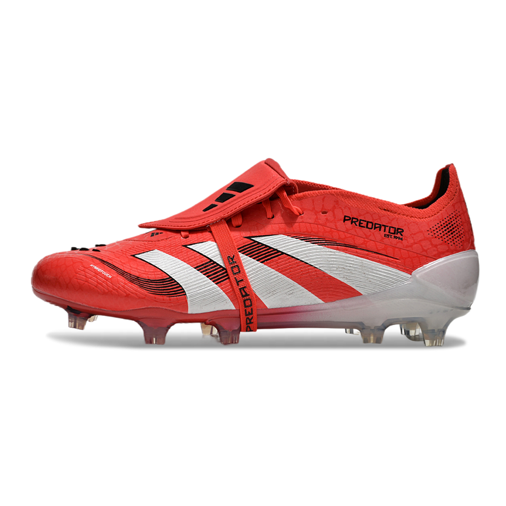 Chuteira Campo Adidas Predator FT 30 Elite FG Vermelha e Branca 