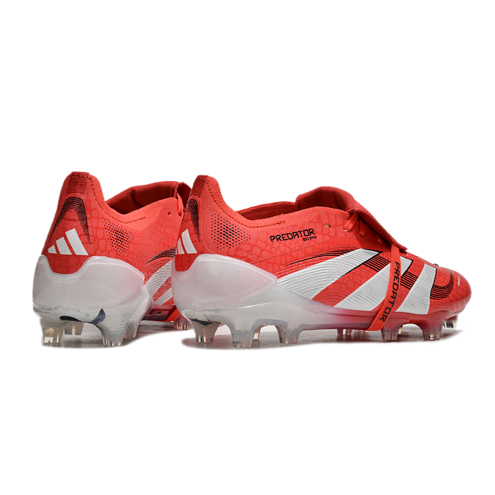 Chuteira Campo Adidas Predator FT 30 Elite FG Vermelha e Branca 