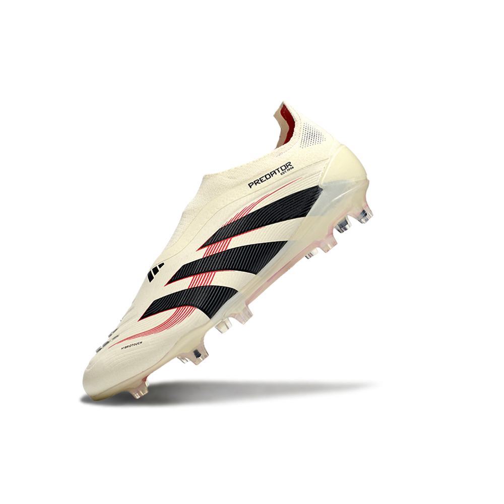 Chuteira Campo Adidas Predator LL Elite FG Bege, Vermelha e Preta