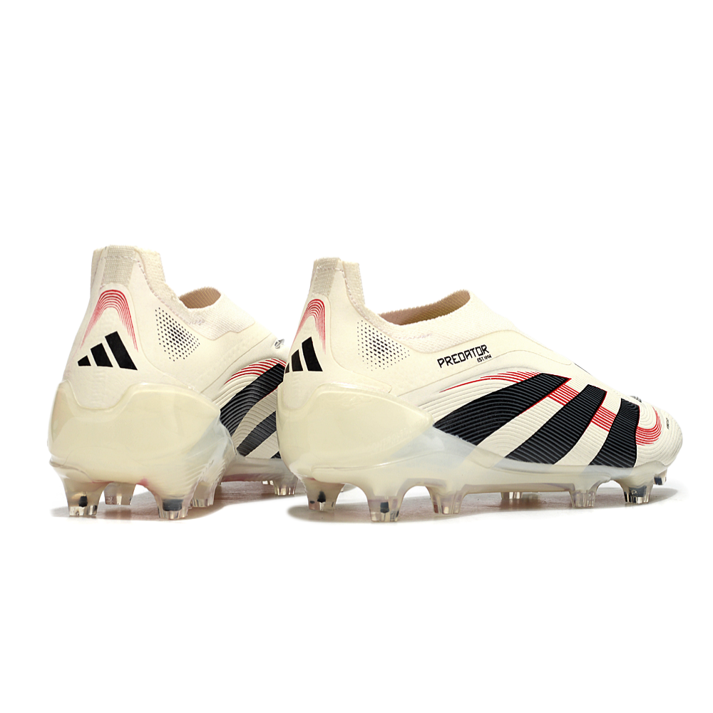 Chuteira Campo Adidas Predator LL Elite FG Bege, Vermelha e Preta