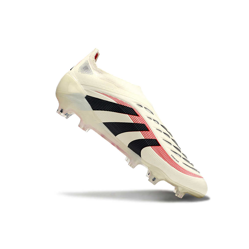 Chuteira Campo Adidas Predator LL Elite FG Bege, Vermelha e Preta