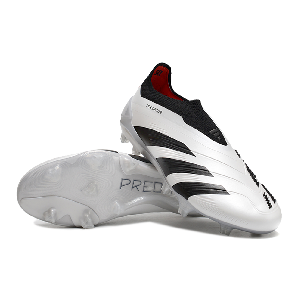 Chuteira Campo Adidas Predator LL Elite FG Branca e Preto