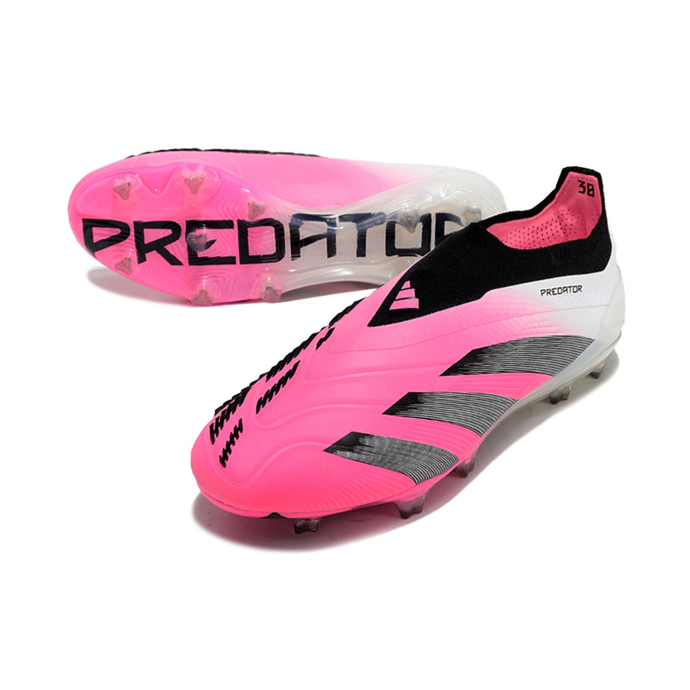 Chuteira Campo Adidas Predator LL Elite FG Branca e Rosa