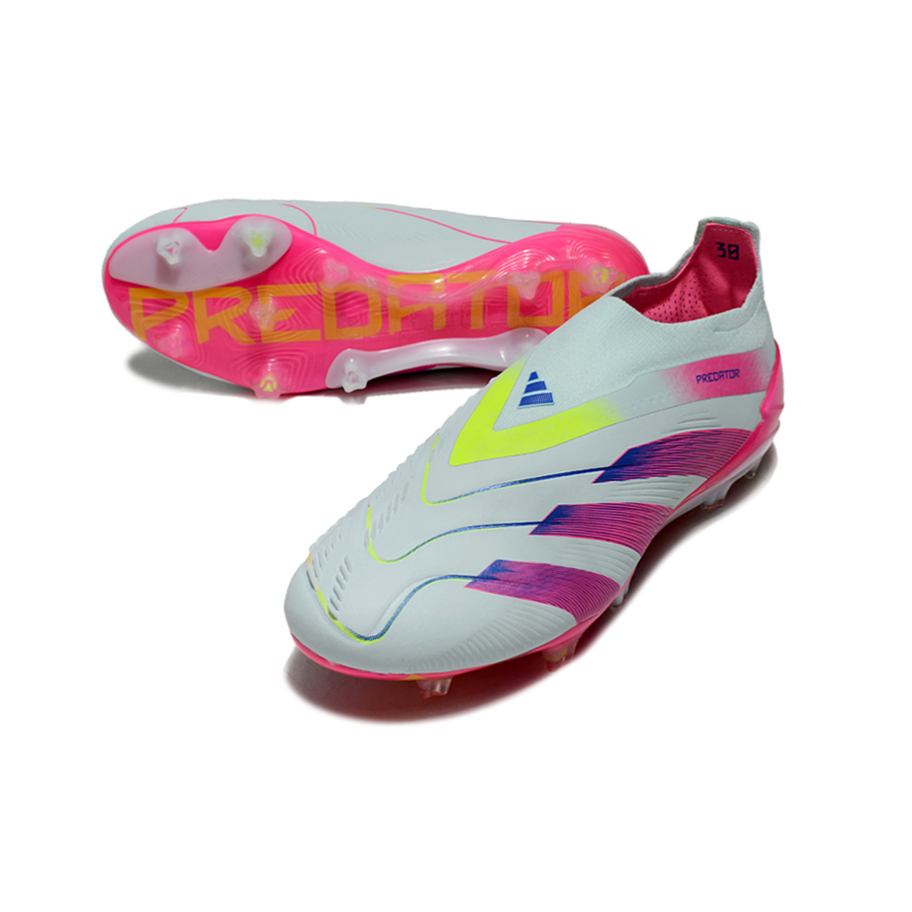 Chuteira Campo Adidas Predator LL Elite FG Branca e Rosa 
