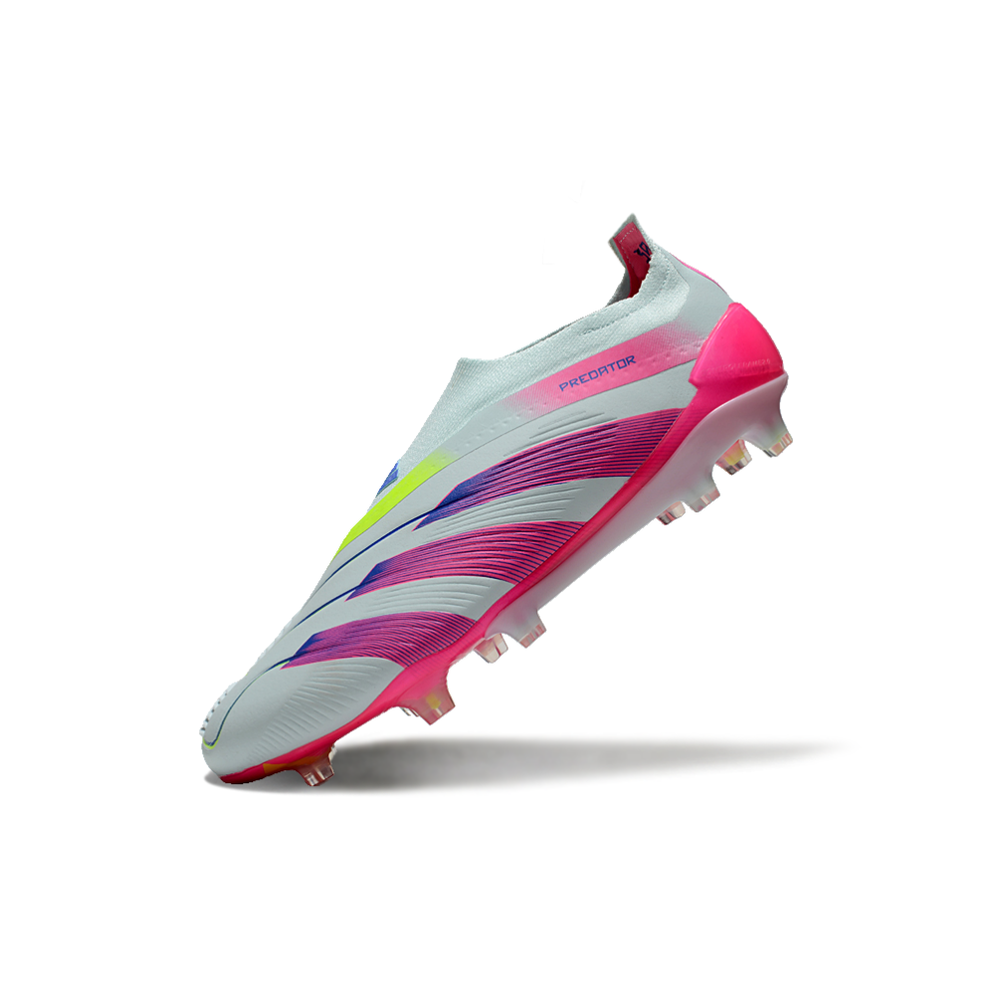 Chuteira Campo Adidas Predator LL Elite FG Branca e Rosa 