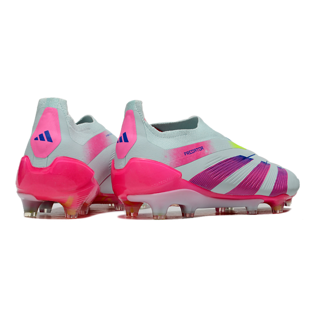 Chuteira Campo Adidas Predator LL Elite FG Branca e Rosa 