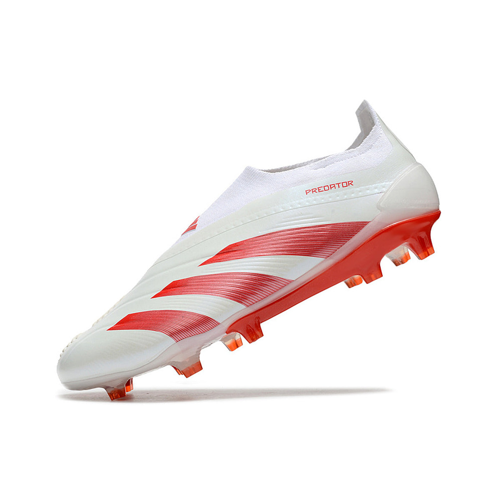 Chuteira Campo Adidas Predator LL Elite FG Branca e Vermelha