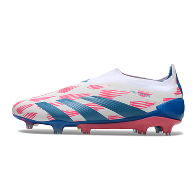 Chuteira Campo Adidas Predator LL Elite FG Branca, Azul e Rosa 