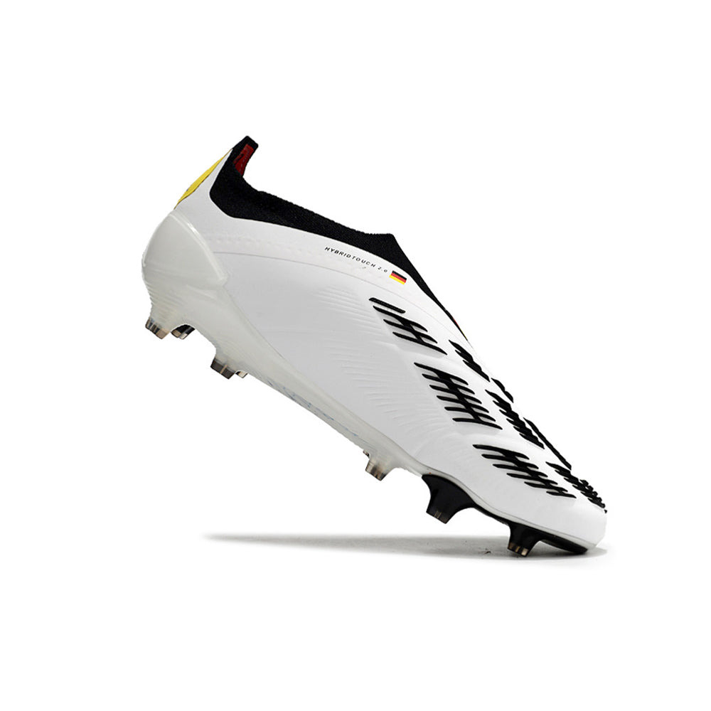 Chuteira Campo Adidas Predator LL Elite FG Branca, Preta, Amarelo e Vermelho