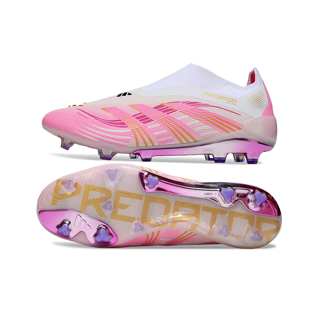 Chuteira Campo Adidas Predator LL Elite FG Branco e Rosa