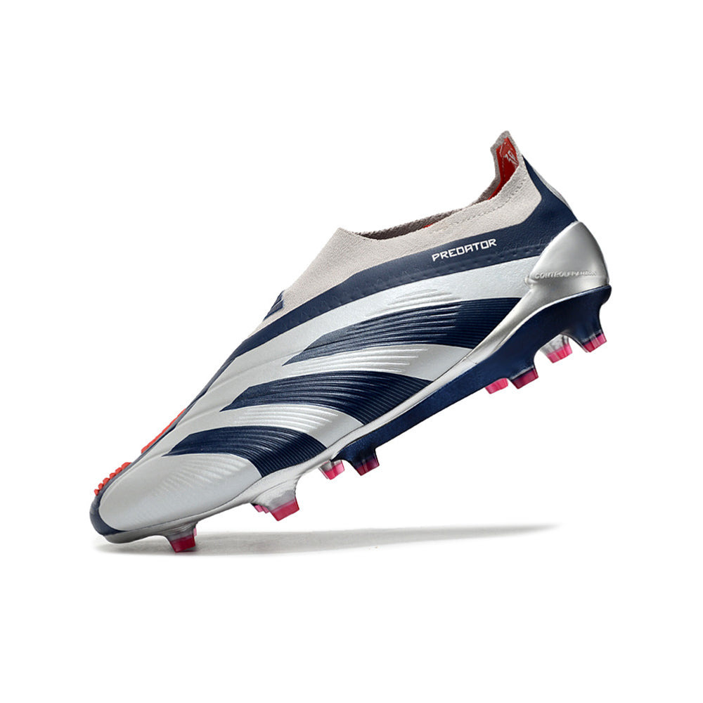 Chuteira Campo Adidas Predator LL Elite FG Prata e Azul 