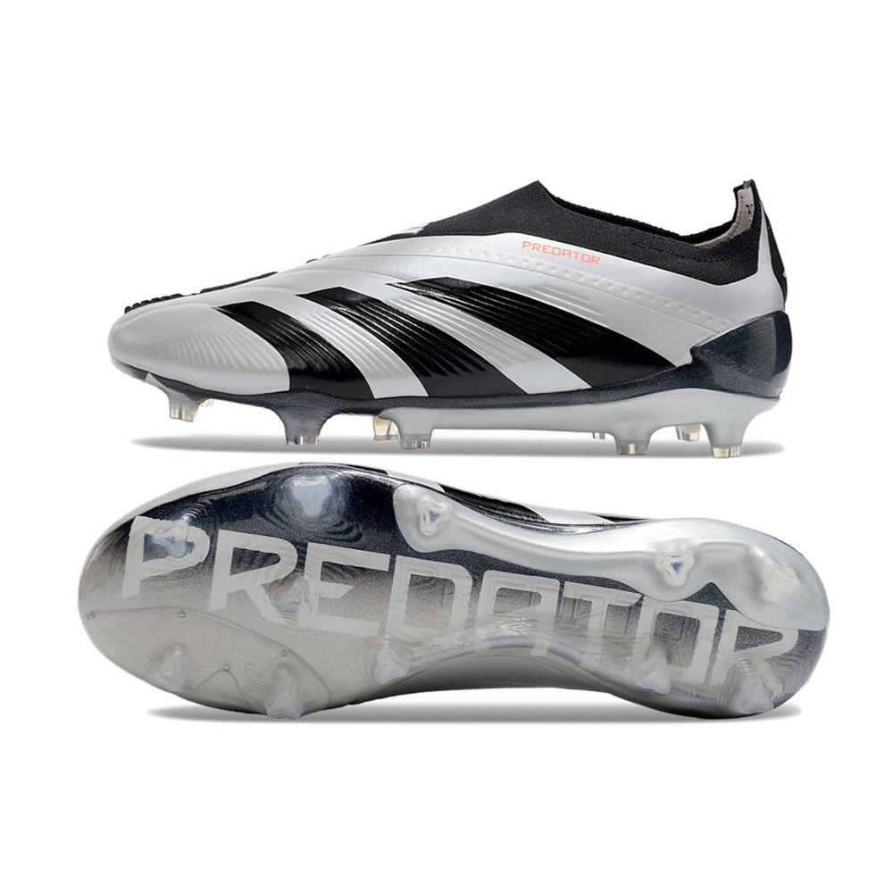 Chuteira Campo Adidas Predator LL Elite FG Prata e Preta