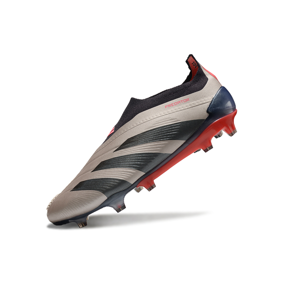Chuteira Campo Adidas Predator LL Elite FG Prata, Preto e Vermelho 