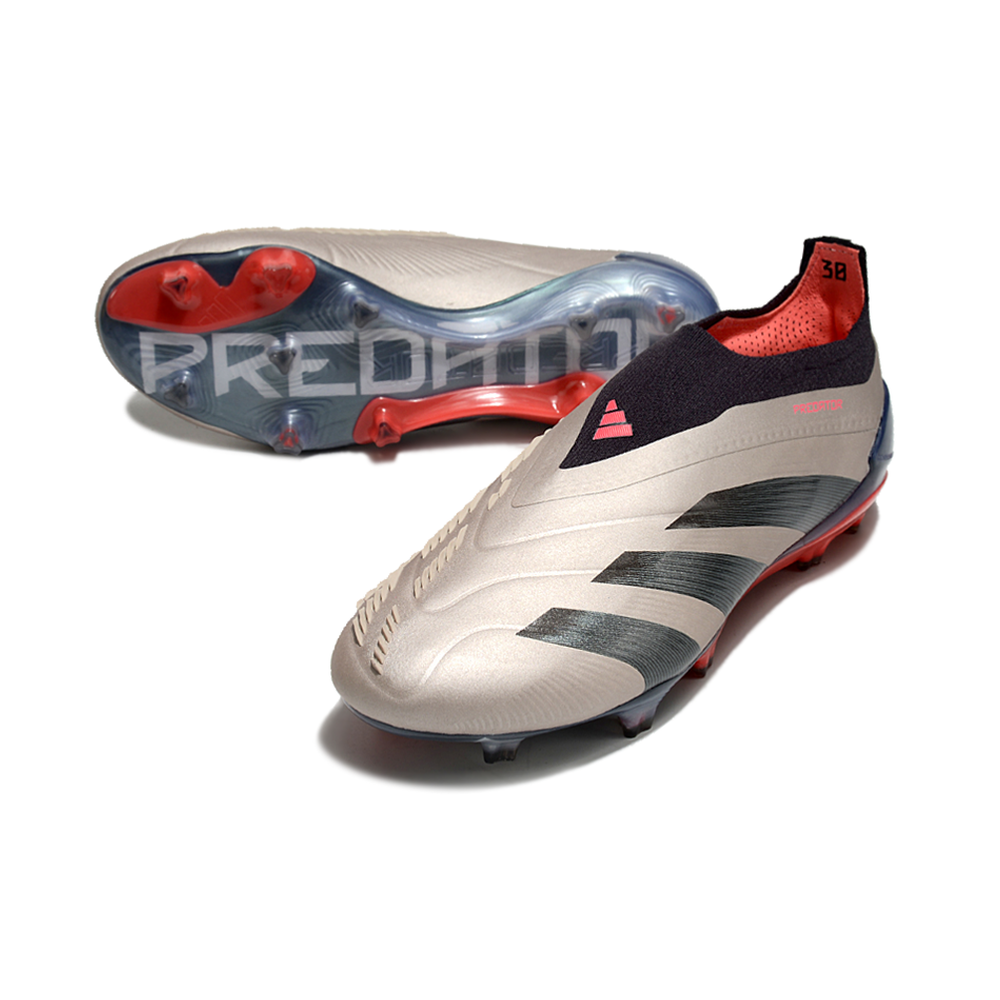 Chuteira Campo Adidas Predator LL Elite FG Prata, Preto e Vermelho 